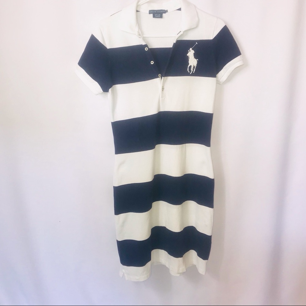 Polo Stripped Dress-Size Medium